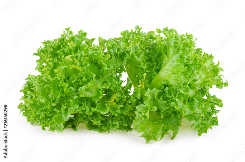 green frillice iceberg lettuce isolated on white background green frillice iceberg lettuce isolated on white background
