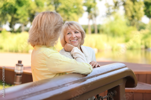 Beautiful mature women rest...