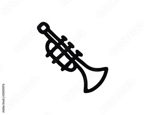 trumpet hand drawn icon , designed for web and app