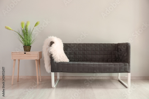Comfortable sofa with table...
