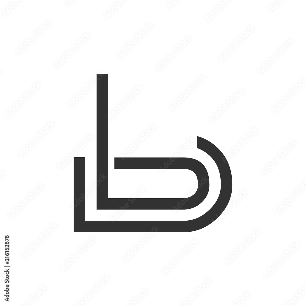 b, bc, bu initials line art geometric company logo b, bc, bu initials line art geometric company logo