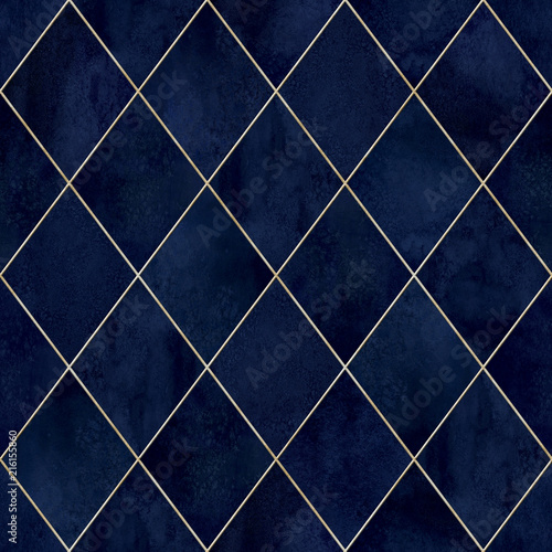 Argyle geometric watercolor...