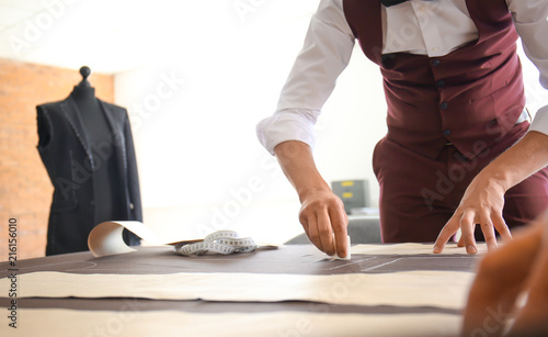 Tailor Marking Garment Patt...
