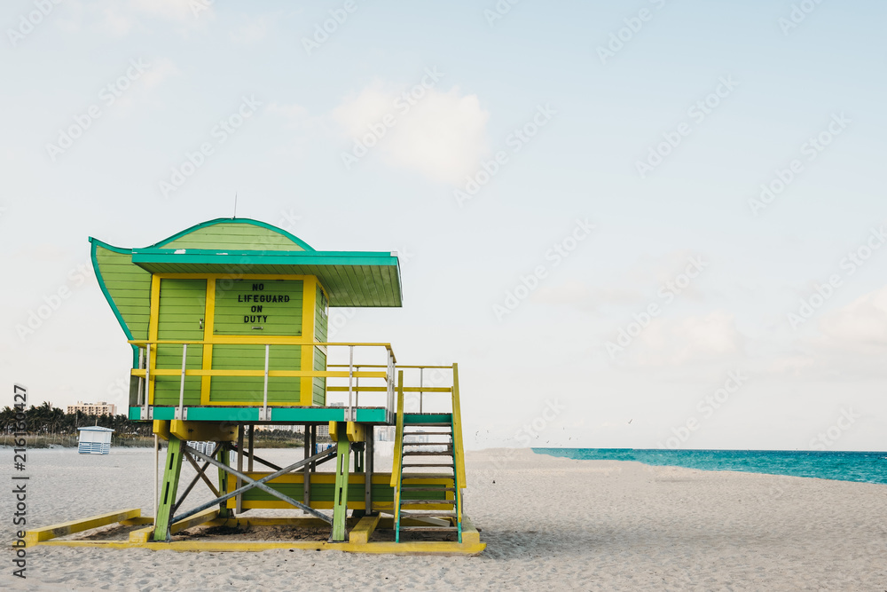 Lifeguard cabin on beach Lifeguard cabin on beach