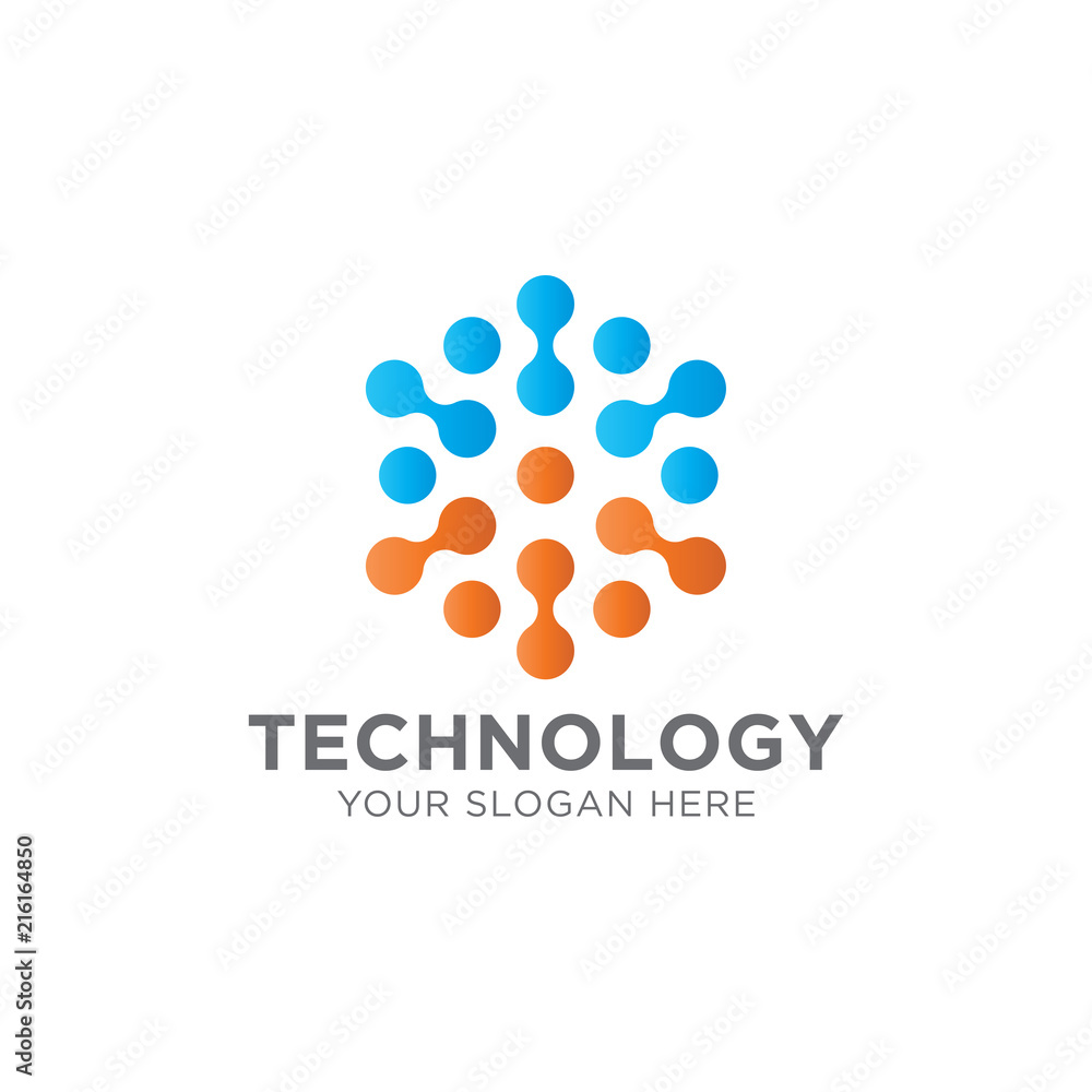 Abstract technology logo template vector icon Abstract technology logo template vector icon