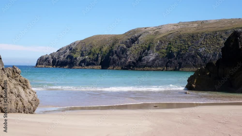 Famous Beach Sango Sands At Durness, in Scotland slowmotion, amazing peninsula Famous Beach Sango Sands At Durness, in Scotland slowmotion, amazing peninsula
