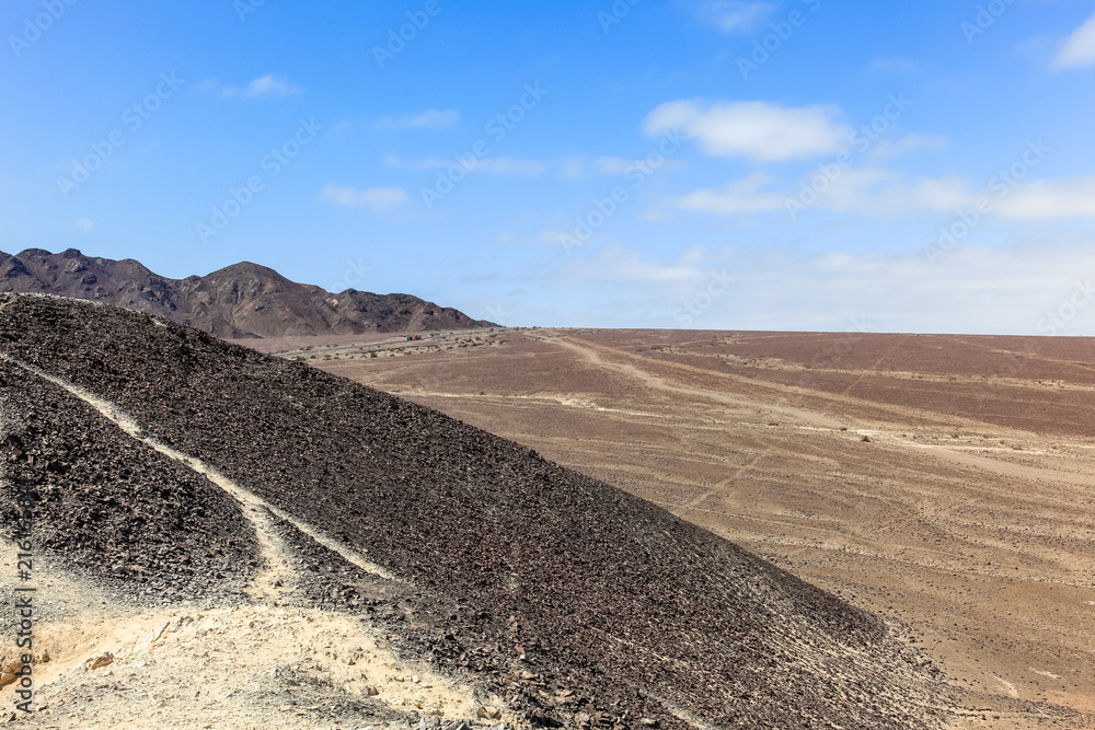 Peruvian desert in the Nazca area