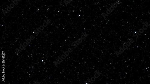 space, virtual reality and astronomy concept - stars over black background