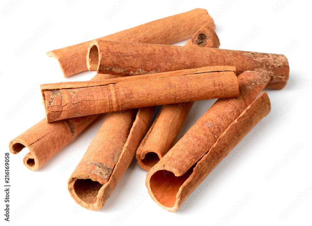 cassia cinnamon sticks isolated on the white background cassia cinnamon sticks isolated on the white background