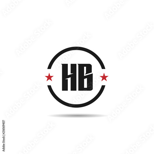 Initial Letter HB Logo Template Design