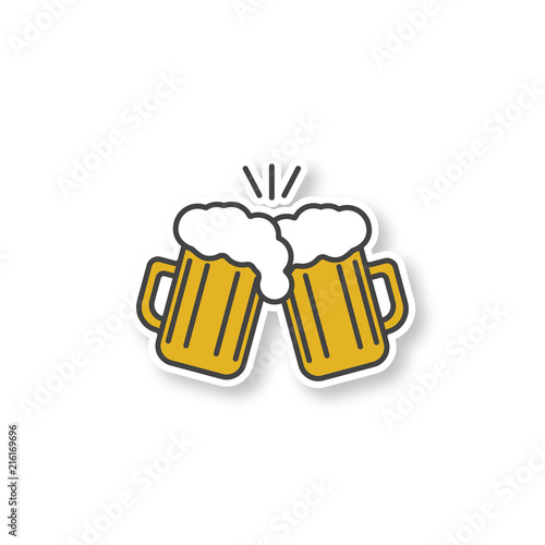 Toasting beer glasses patch