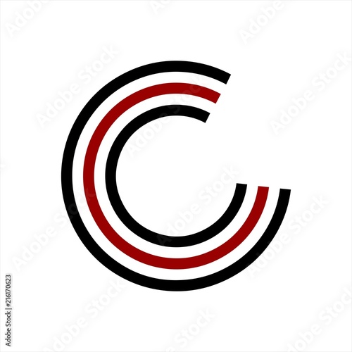 C, CCC initials line art geometric company logo