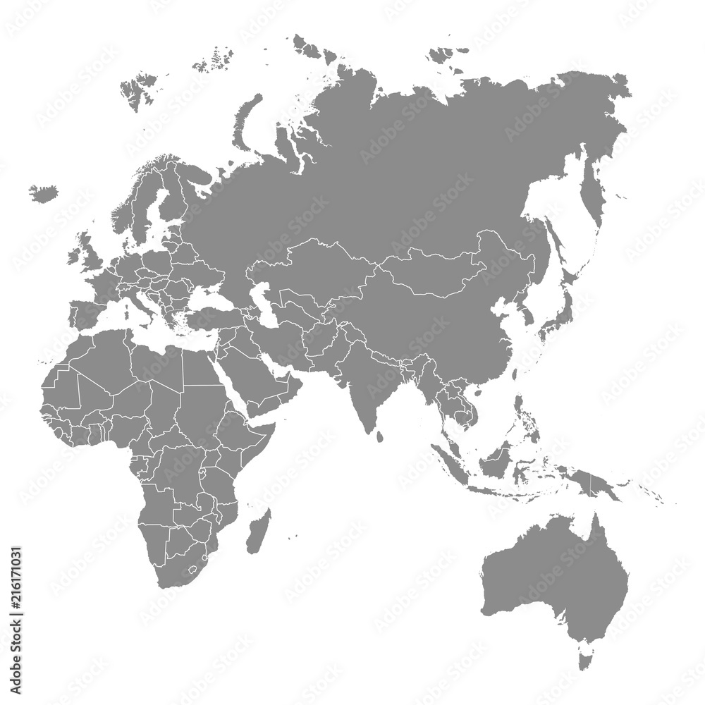 Territory of continents Africa, Europe, Asia, Australia, Eurasia Stock Vector Adobe Stock