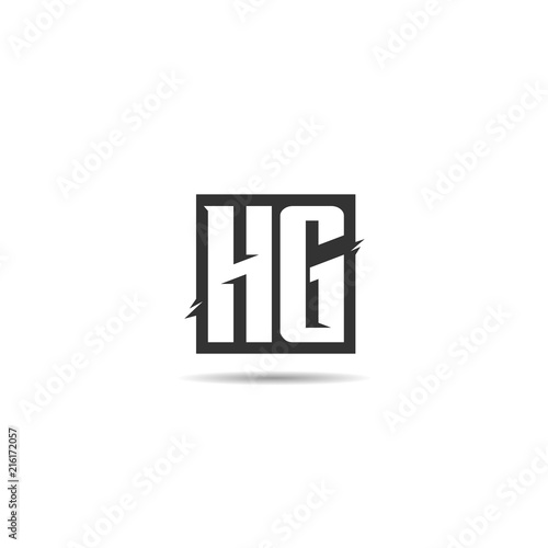 Initial Letter HG Logo Template Design