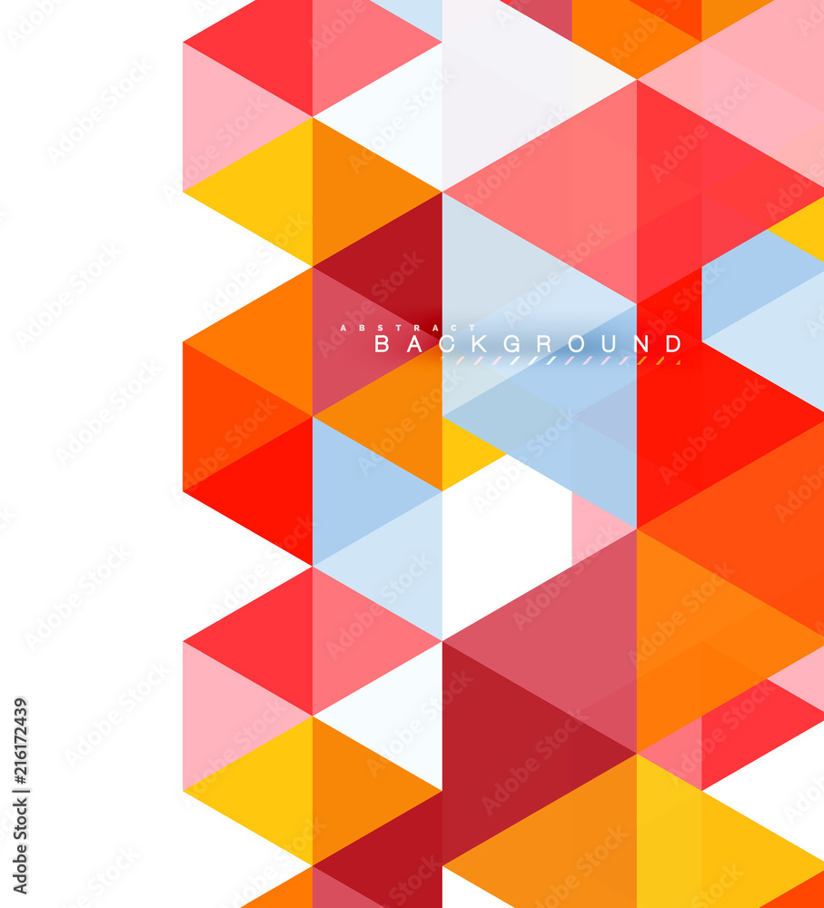 Multicolored triangles abstract background, mosaic tiles concept Multicolored triangles abstract background, mosaic tiles concept