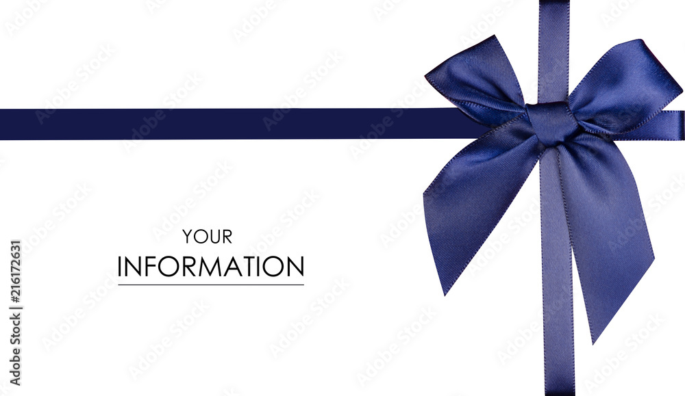 Blue ribbon bow gift pattern on white background isolated Blue ribbon bow gift pattern on white background isolated
