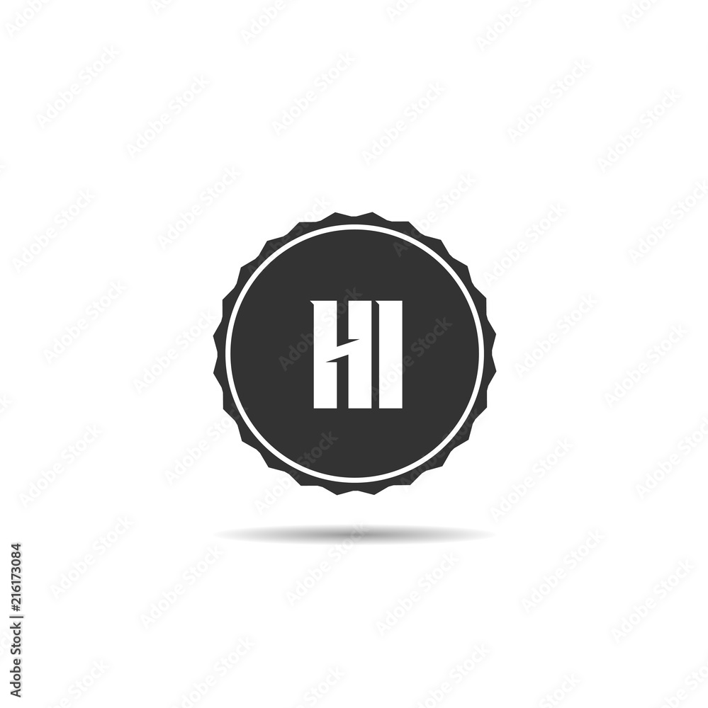 Initial Letter HI Logo Template Design Initial Letter HI Logo Template Design