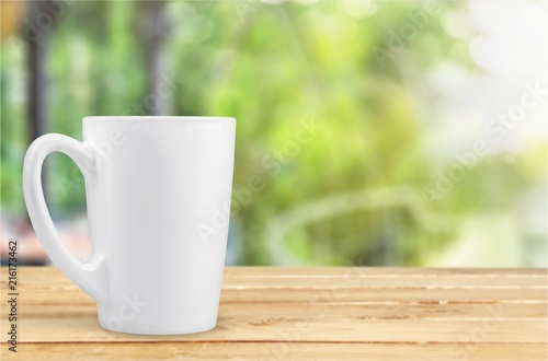 Blank Coffee Cup on desk