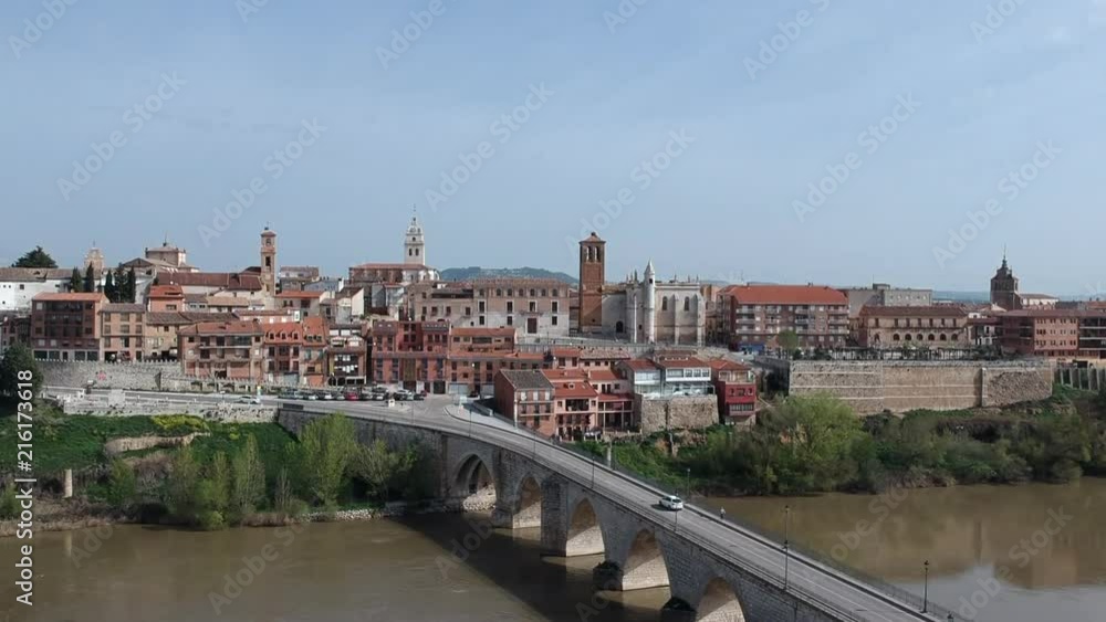 Beautiful views of the town and the river, surrounded by nature, plants, flowers and trees Beautiful views of the town and the river, surrounded by nature, plants, flowers and trees