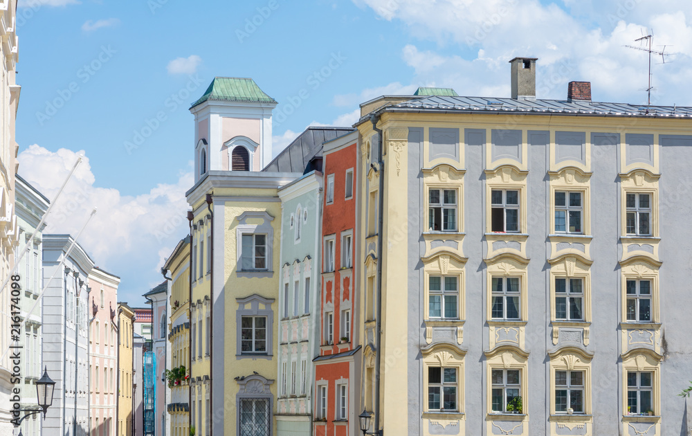 Historic house facades in Passau