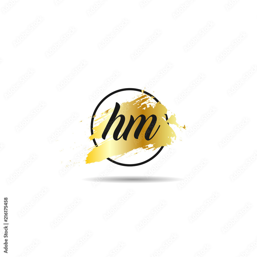 Initial Letter HM Logo Template Design Initial Letter HM Logo Template Design
