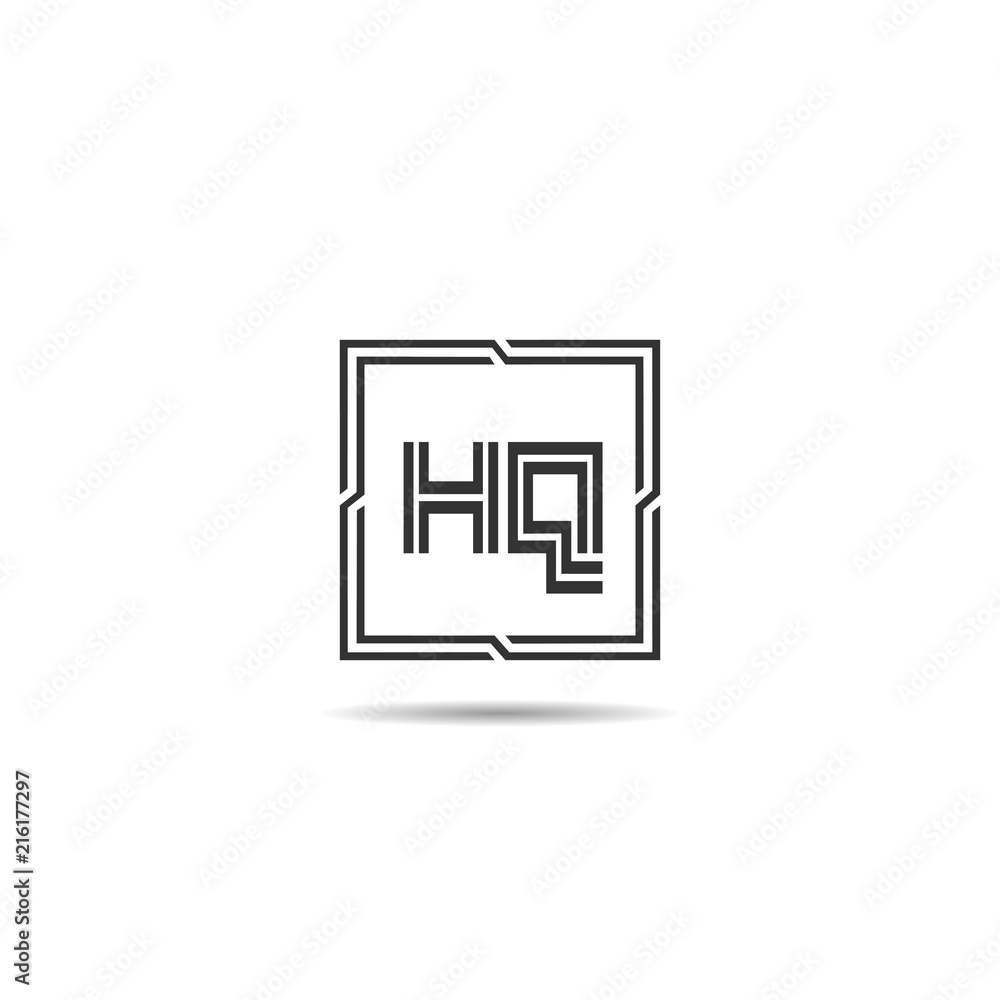 Initial Letter HQ Logo Template Design