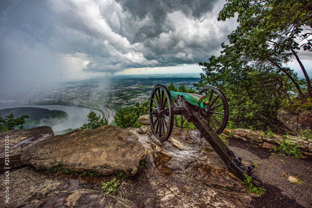 Supercell Thunderstorm from Point Park in Chattanooga Tennessee TN