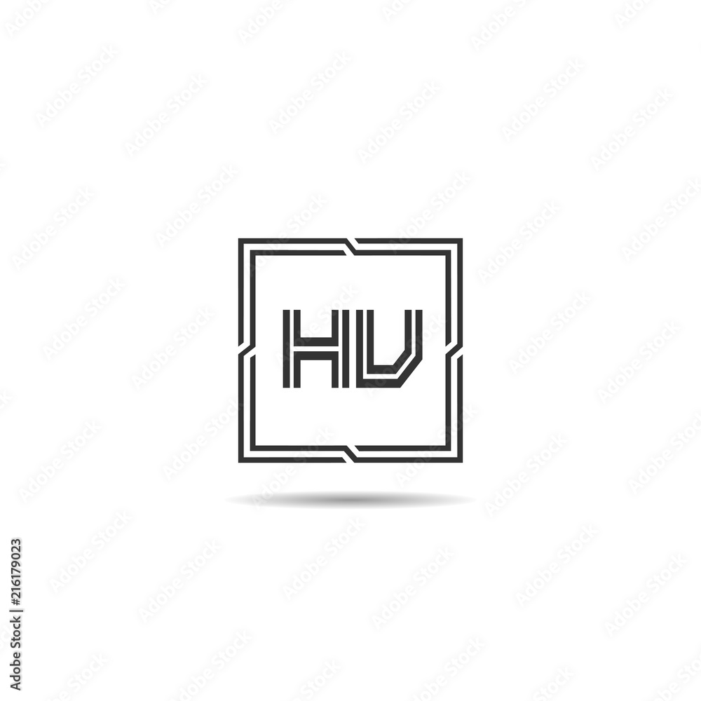 Fototapeta Initial Letter HV Logo Template Design