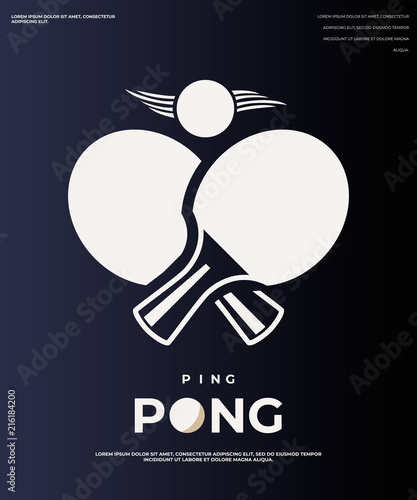 Ping-pong club logotypes. Vector illustration EPS10