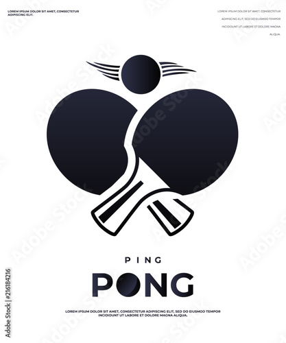 Ping-pong club logotypes. Vector illustration EPS10