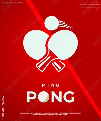 Ping-pong club logotypes. Vector illustration EPS10