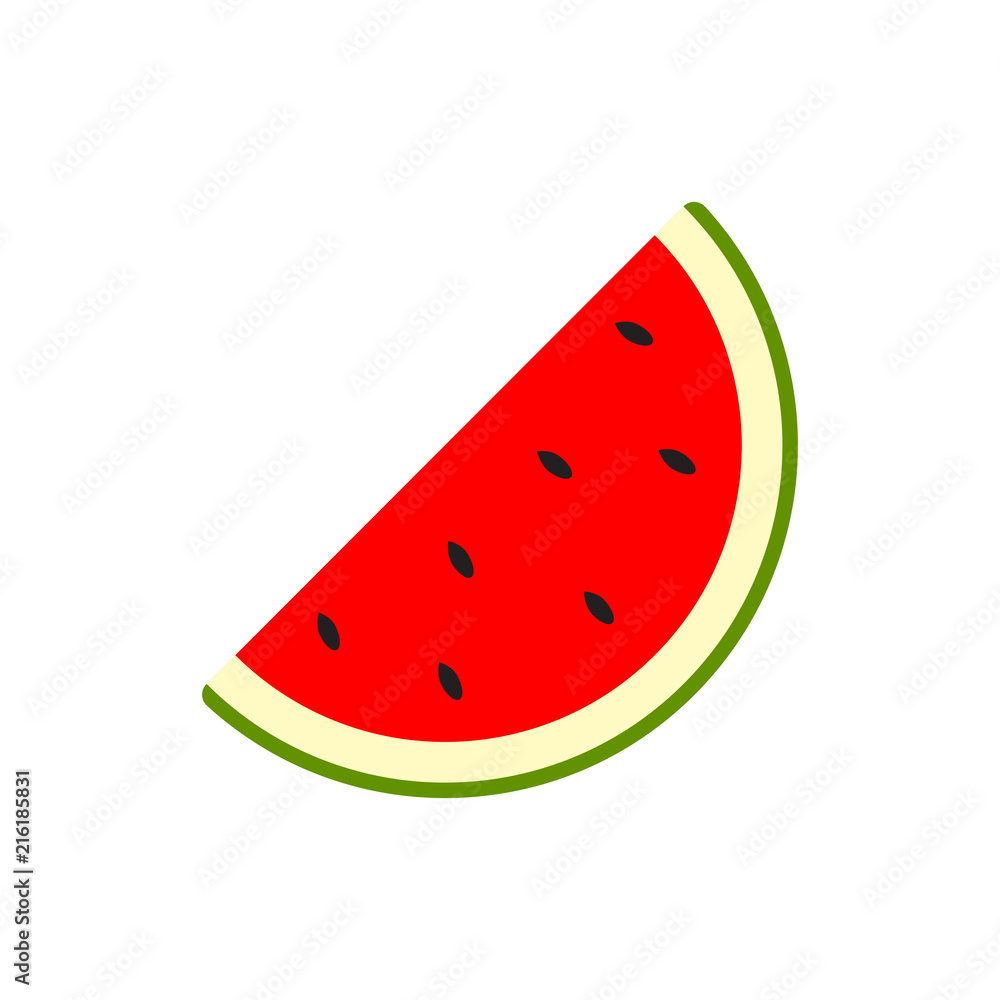 Watermelon icon. Vector water melon. Slice fruit isolated Watermelon icon. Vector water melon. Slice fruit isolated