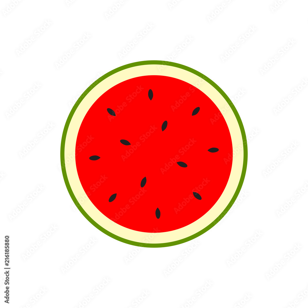 Watermelon icon. Vector water melon. Slice fruit isolated Watermelon icon. Vector water melon. Slice fruit isolated