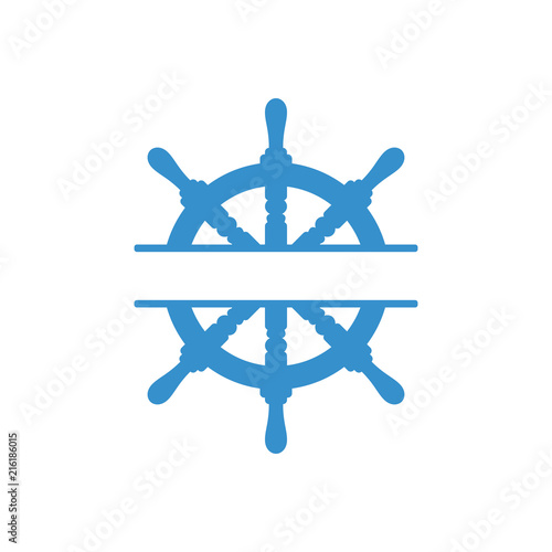 Handwheel icon. Sea steering wheel. Vector illustration isolated