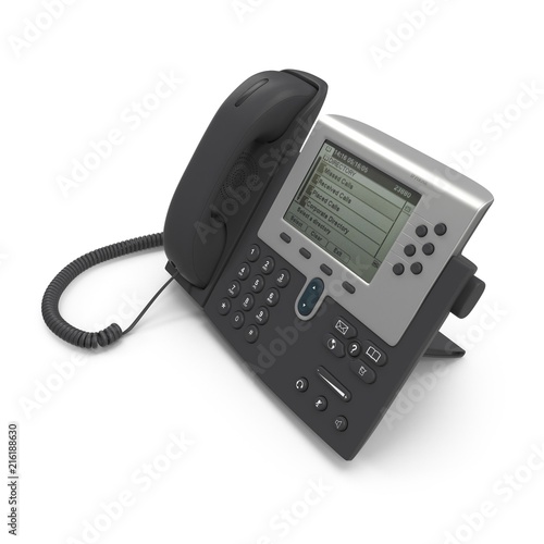 IP phone on a white. 3D illustration
