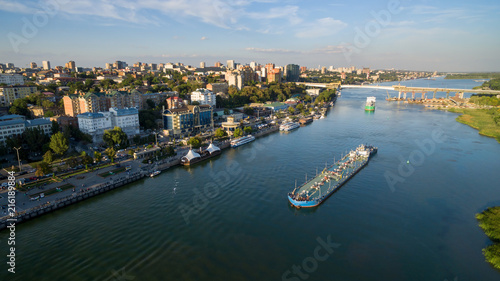 Aerial view to embankment of Rostov-on-Don. Russia © Arestov Andrew