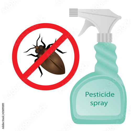 Pest control. Pesticide spray vector illustration