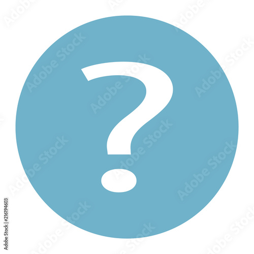 Question icon flat vector illustration query sign/symbol. For mobile user interface