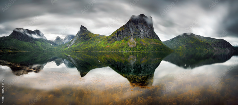 Steinfjorden Panorama - obrazy, fototapety, plakaty 