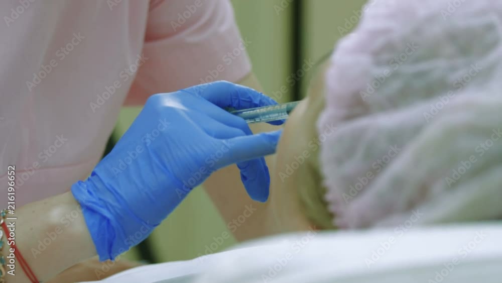 Patient During Lips Injection in 4K Patient During Lips Injection in 4K