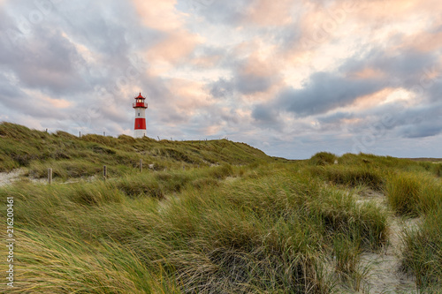 Lighthouse List-Ost on the island Sylt, Germany 