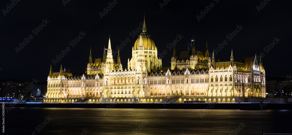 Photo of night light of Parlament in Budapest in Hungary