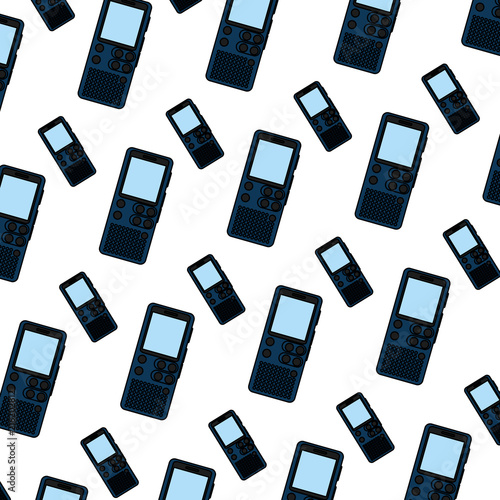 color digital voice recorder equipment background