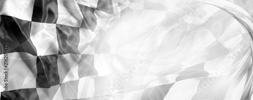Checkered racing flag. Copy space © Stillfx