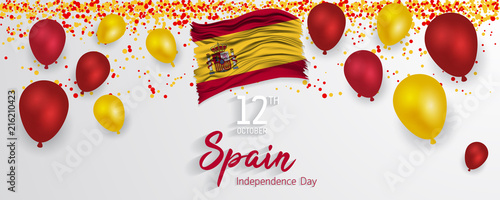 Happy Spain Independent Day. National day of Spain.