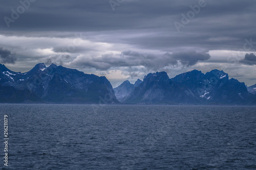 Wallpaper Mural Coastline of the Lofoten Islands from the ferry coming from Bodo, Norway Torontodigital.ca