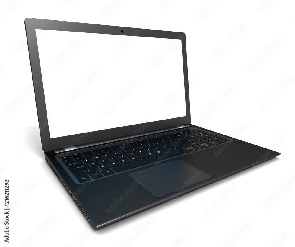 laptop computer single 3d illustration laptop computer single 3d illustration