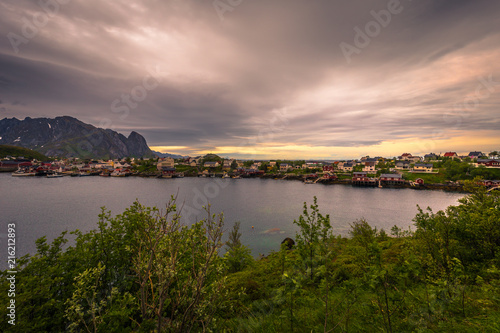 Panoramic view of the town of Reine in the Lofoten Islands, Norway © rpbmedia