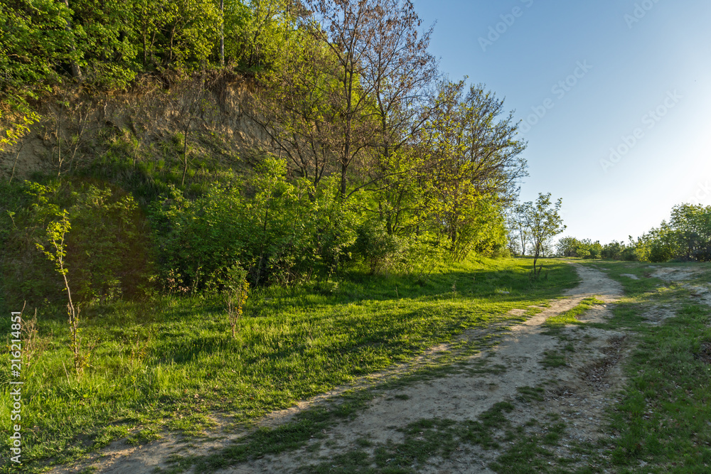 Amazing Spring Landscape near rock formation Stob pyramids, Rila Mountain, Kyustendil region, Bulgaria Amazing Spring Landscape near rock formation Stob pyramids, Rila Mountain, Kyustendil region, Bulgaria