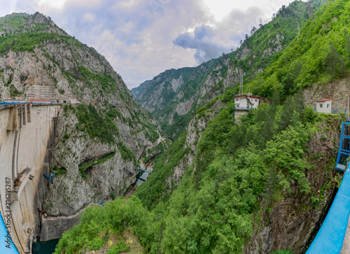 Large dam "Mratine" in the north of Montenegro.